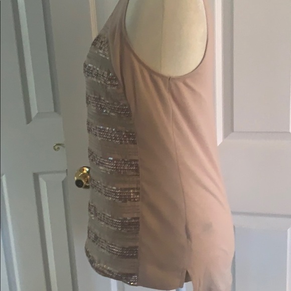 Express Tan/Bronze Sequin Dressy Tank - Picture 3 of 7